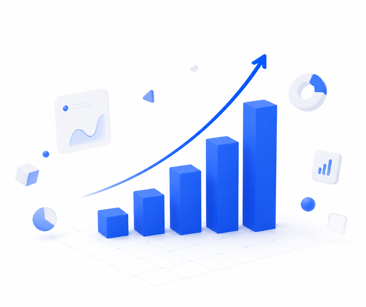 Ilustração de crescimento e oportunidades digitais
